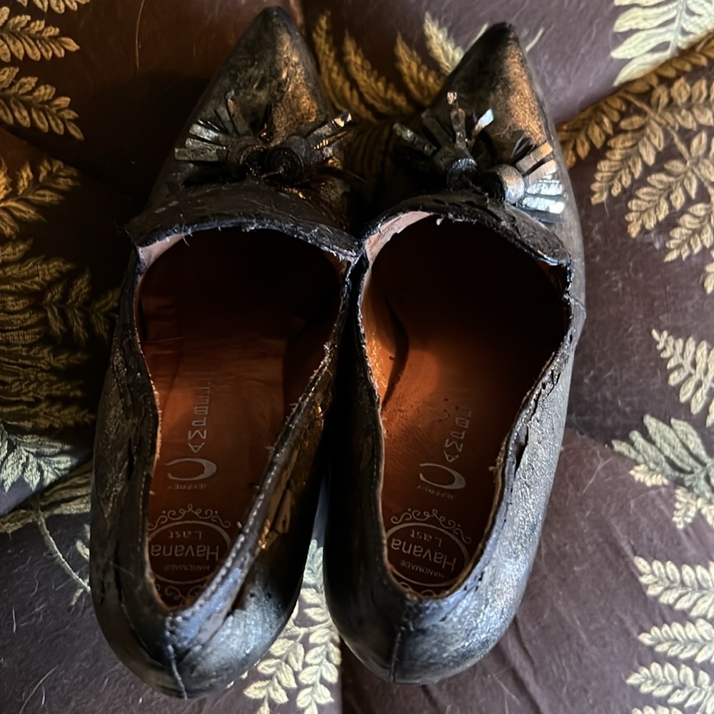 Jeffrey Campbell Havana Last ‘Zealous’ metallic tassel wedge booties - Picture 2 of 2